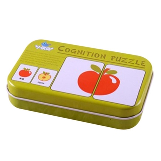 ⭐SHOW⭐Universal Children Cognitive Card With Iron Carry Box Baby Learning Card