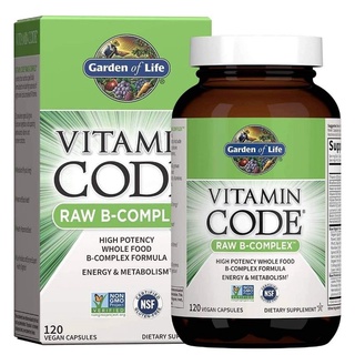 Garden of Life Raw B Complex - Vitamin Code, 120 Capsules