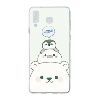 เคสสำหรับ Samsung Galaxy A 9 Star / A8 Star Fish and Bear เคสซิลิโคน