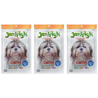 (12 ชิ้น) Jerhigh Carot Stick ขนมขบเคี้ยวสำหรับสุนัข รสแครอท 70g