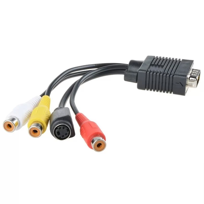 Cable VGA/RGB TO S-Video + RCA