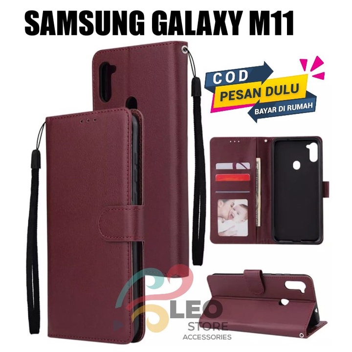 Hp Wallet สําหรับ SAMSUNG M11 (2020) ใหม่ LEATHER FLIP CASE SAMSUNG M11 (2020) ใหม่