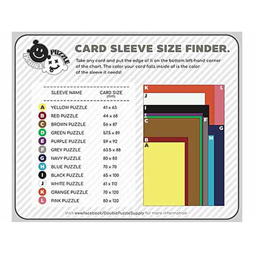 [63.5mm*88mm] ซองใส่การ์ด Double Puzzle - Werewolf (Grey) (50 sleeves) - รูปที่ 2