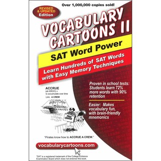 Vocabulary Cartoons II : SAT Word Power : Learn Hundreds of SAT Words Fast with Easy Memory Techniques หนังสือมือ1(ใหม่)