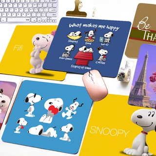 แผ่นรองเมาส์ พิมพ์ลายการ์ตูน Snoopy กันลื่น สําหรับคอมพิวเตอร์ เล่นเกม ใช้ในบ้าน สํานักงาน