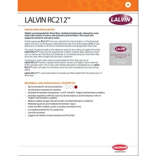 LALVIN RC212 ยีสต์หมักไวน์