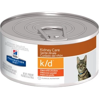 Hill's Prescription Diet k/d Feline Renal Health with Chicken อาหารสำหรับแมวมีปัญหาโรคไต ขนาด5.5oz