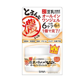 ✈ (ผิวนุ่มเด้ง ผิวเด็ก) SANA Soy Milk 6 in 1 Moisturizing Gel Cream 50 กรัม