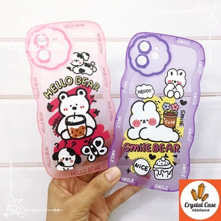 เคสมือถือนิ่ม TPU กันเลนส์กล้อง 7+ 11 11promax 12 12promax 13 13promax ขอบหยัก ลายการ์ตูนน่ารัก สายคล้อง