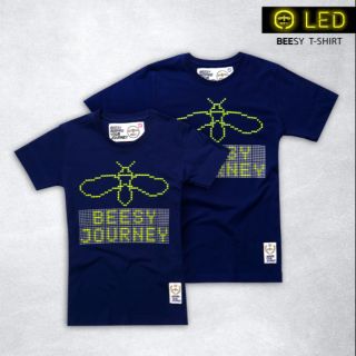 Beesy เสื้อยืด รุ่น LED สีกรม