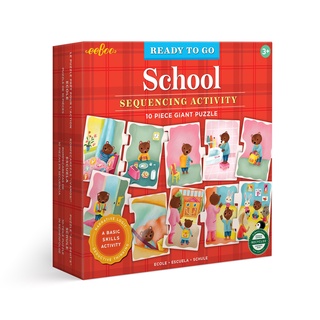 eeBoo Ready to Go Puzzle - School - จิ๊กซอว์เรียงภาพกิจกรรมการไปโรงเรียน