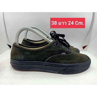 Vans 38 ยาว 24 Cm.รองเท้ามือสอง  ผ้าใบ แฟชั่น วินเทจ สายเซอร์