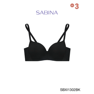 Sabina เสื้อชั้นใน Invisible Wire (ไม่มีโครง) รุ่น Modern V รหัส SBXI1302BK สีดำ