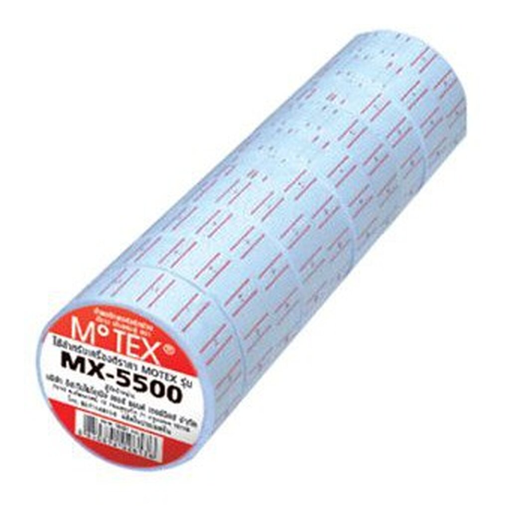 MOTEX สติ๊กเกอร์ชนิดม้วน เส้นแดงคู่ โมเทค MX-5500New ( จำนวน 1 แพ็ค)