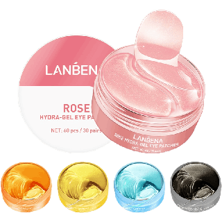 LANBENA Eye Mask อายมาร์ค มาร์คใต้ตา มาร์คใต้ตา อายมาสก์ บำรุงรอบดวงตา ช่วยลดริ้วรอย และความหมองคล้ำ 60 ชิ้น