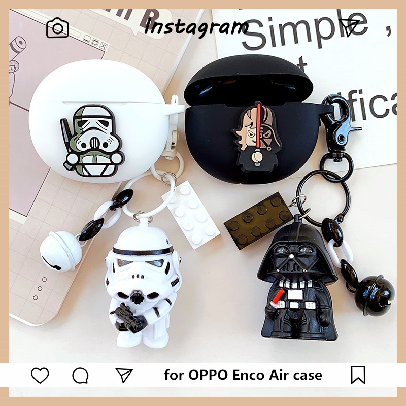 OPPO Enco Air/Air2 Case การ์ตูน Star Wars พวงกุญแจจี้ OPPO Enco W11 ฝาครอบหูฟัง OPPO Enco Buds ซิลิโคนนุ่มแหวน เชือกเส้นเล็ก OPPO Enco X บลูทูธหูฟังเคสใส่ OPPO Enco ฟรีกันกระแทกกรณี