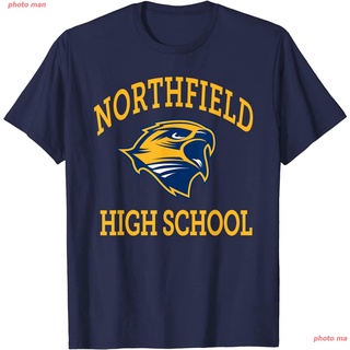 photo man Top มัธยม เสื้อยืดลายการ์ตูน มัธยม เสื้อยืด Northfield High School Nighthawks T-Shirt ผู้หญิง