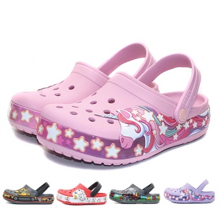 Crocs รองเท้าแตะ สีเขียว สําหรับเด็ก [715]