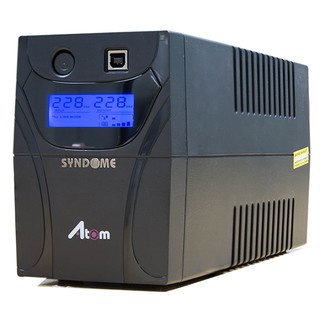 UPS (เครื่องสำรองไฟฟ้า) SYNDOME ATOM 850-LCD (850VA/360Watt) ประกัน 2 ปี