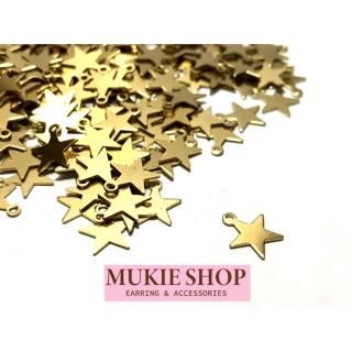 Mukie shop DIY อะไหล่ก้าน ต่างหู จี้ ดาว คอปเปอร์ดวงเล็ก 6 มิล 8 มิล แพ็ค 20 ชิ้น DIYเครื่องประดับ