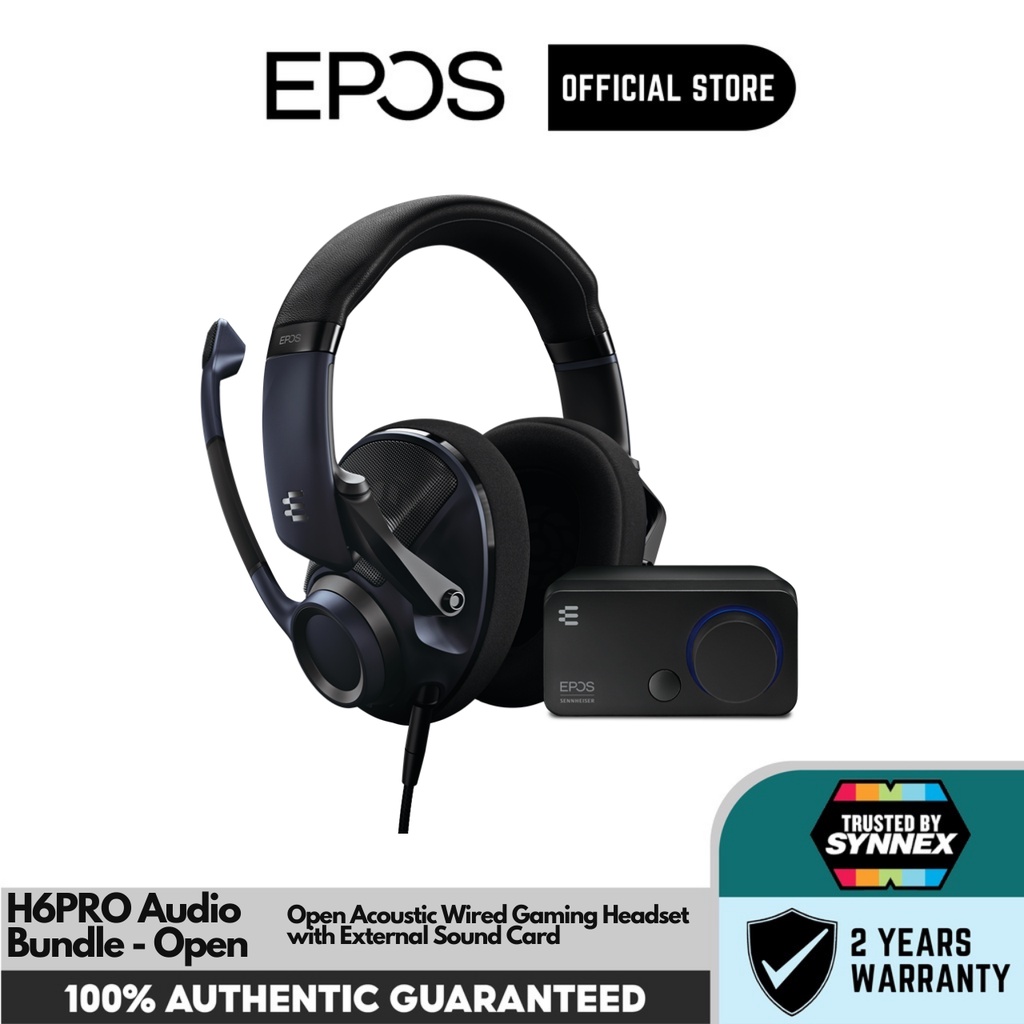 EPOS H6 PRO Closed Headset and GSX 300 Soundcard Audio Bundle