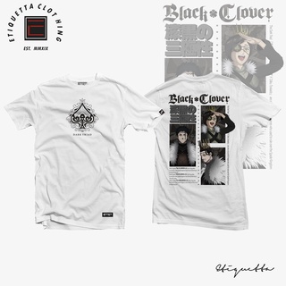 Black Clover - Dark Triad ฤดูร้อนแขนสั้นเสื้อยืดการ์ตูนญี่ปุ่นอะนิเมะหลวมป่าคู่รักชายและหญิงสามารถสวมใส่ได้