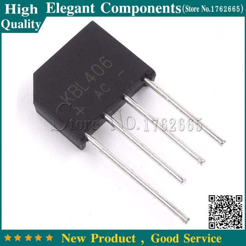 อุปกรณ์เสริม 4 A 600 V Diode Bridge Rectifier kbl 406 10 ชิ้น