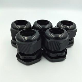 PG-29 NYLON CABLE GLAND ไนล่อน เคเบิ้ลแกลน Cable range: 18-25 IP68 ดำ/ขาว แพ็คละ 5ชิ้น