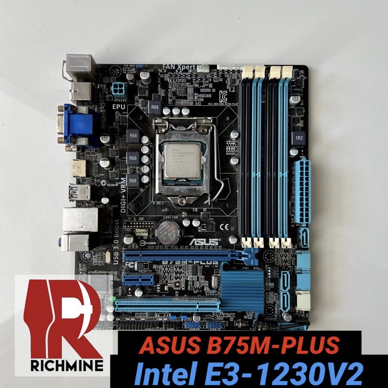 Combo Gaming Set E3-1230V2 + ASUS B75M-PLUS เมนบอร์ดเดียวกัน i7-3770 เดสก์ท็อปสํานักงาน