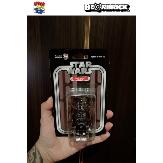 Bearbrick Starwars 100% Darth Vader Chrome Ver.