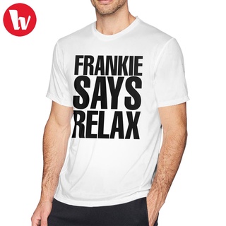 เสื้อยืดแขนสั้น ผ้าฝ้าย พิมพ์ลาย Wham Frankie Says Relax สําหรับผู้ชาย ไซซ์ 6xl 100