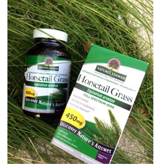 ลดผมร่วง ควบคุมผมมัน วิตามิน สมุนไพรหญ้าหางม้า Natures Answer Horsetail grass 450mg.90caps.