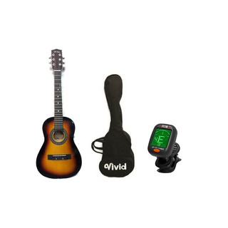 Acoustic Guitar กีตาร์โปร่ง 30นิ้ว (สีSB) + แถมกระเป๋า+เครื่องตั้งสายกีต้าร์ รุ่นAroma AT-101