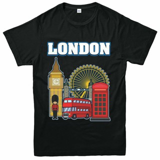 [2023]เสื้อยืดลาย london แฟชั่น เสื้อเชิ้ตสำหรับผู้ชาย และผู้หญิง