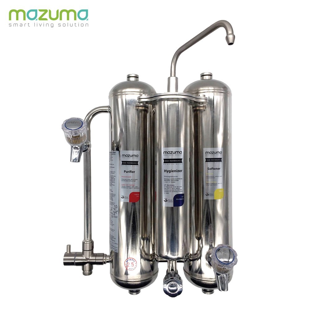 Mazuma เครื่องกรองน้ำดื่มสแตนเลส 3 ขั้นตอน รุ่น M3F-3UF