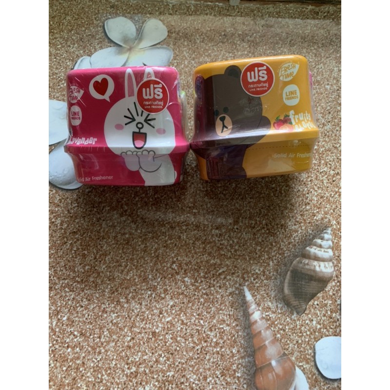 เจลปรับอากาศ น้ำหอมในรถ เจลหอม เจลน้ำหอม น้ำหอมรถยนต์ น้ำหอมปรับอากาศ FRESH TIME Line Friends ฟรุ๊ตต