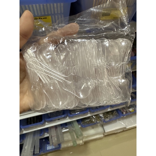 ช้อน ช้อนพายจิ๋วหัวตัด แพค 100 ชิ้น