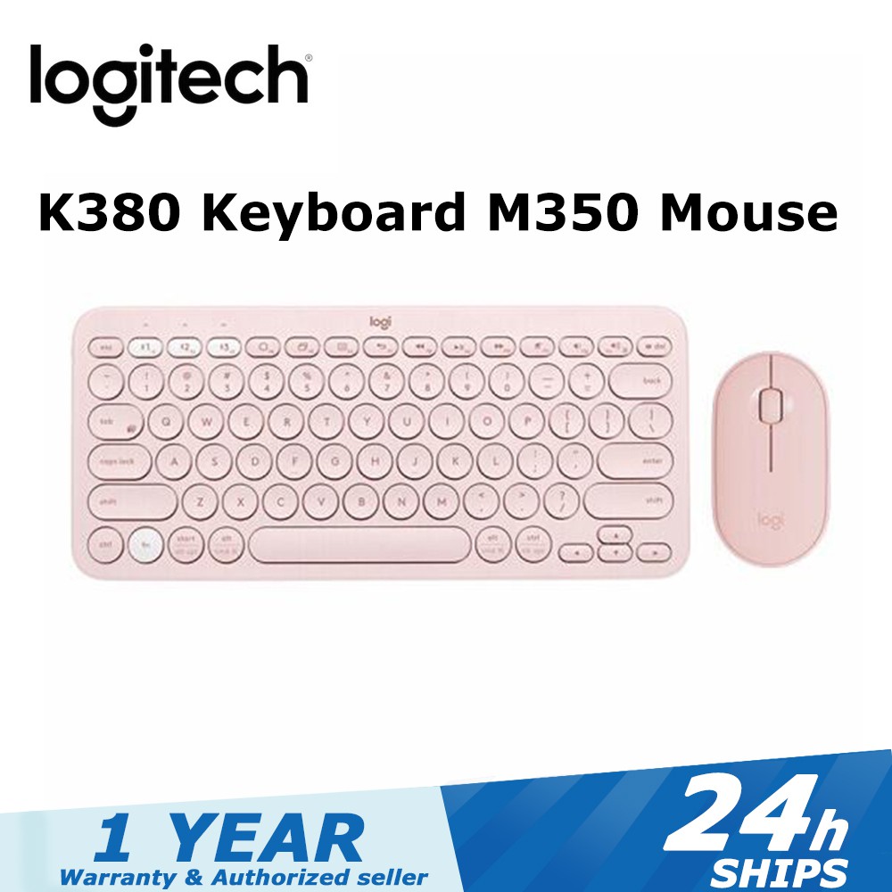 Logitech K380 Multi Device Bluetooth Wireless Gaming Keyboard Pebble Mouse Mini For Mac Chrome Os Windows Iphone Ipad Shopee Thailand