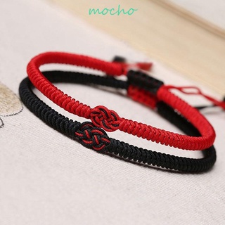 Mocho สร้อยข้อมือ แฮนด์เมด ของขวัญมิตรภาพ สําหรับผู้ชาย คู่รัก จีน ผูกปม ปรับได้ เครื่องประดับข้อมือ