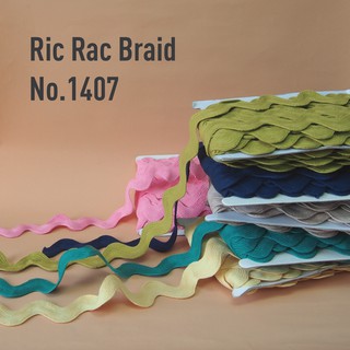 MOMOTARA No.1407 Ric Rac Braid เทปซิกแซก เทปถัก ซิกแซก  ขนาด 4 CM ยาว 18 หลา เทป ริบบิ้น วัสดุตกแต่ง diy งานฝีมือ