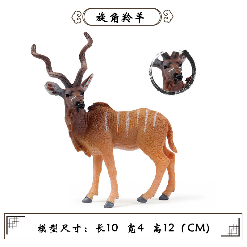 จำลองสัตว์รุ่นแพะ Mianyang ทิเบต Antelope Alpaca สัตว์ป่ารุ่นตัวอย่างวิทยาศาสตร์การศึกษาความรู้ความเข้าใจของเล่นของขวัญ