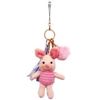 แท้ 100% จากญี่ปุ่น พวงกุญแจ ดิสนีย์ วินนี่ เดอะ พูห์  Disney Winnie The Pooh Piglet Plush Doll Ball Chain