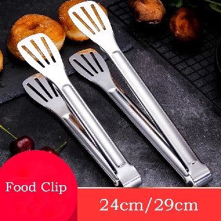 Stainless Steel Food Tongs Anti Heat Bread Clip BBQ Buffet Steak Cooking Tools