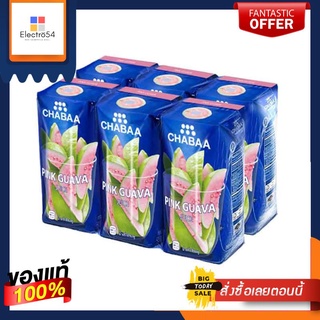 ชบา น้ำฝรั่ง 30% 180มล.X6 กล่องChabaa guava juice 30% 180ml.X6 boxes