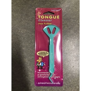 แปรงขูดลิ้น ที่ขูดลิ้น พร้อมที่แคะซอกฟัน Dr.Phillips Tongue Cleaner Dual Action (สุ่มสี)