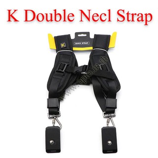 K Caden Double Dual Quick Starp Black Rapid Neck for DSLR black สายสะพายข้างกล้องถ่ายรูปแบบคู่