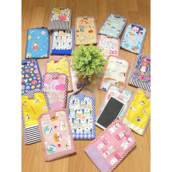 กระเป๋าผ้าญี่ปุ่นใส่มือถือ โทรศัพท์มือถือ iphone15 + Pro ขนาด 11x18cm