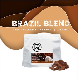 Kaori Coffee เมล็ดกาแฟคั่ว บราซิล Brazil Blend 1 Kg. (แบ่งเป็น 500 กรัม 2 ถุง)