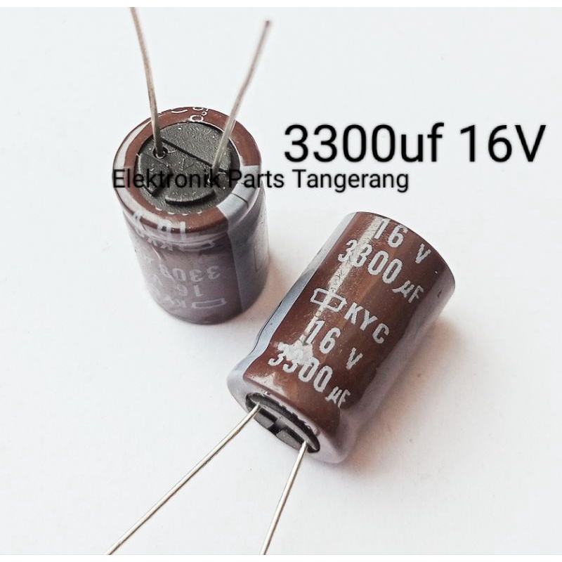 (1 ชิ้น) ELCO CAPACITOR 3300UF 16V ELCO CAPACITOR 3300UF 16V ELCO CAPACITOR 16V 3300UF ELCO 3300VOLT
