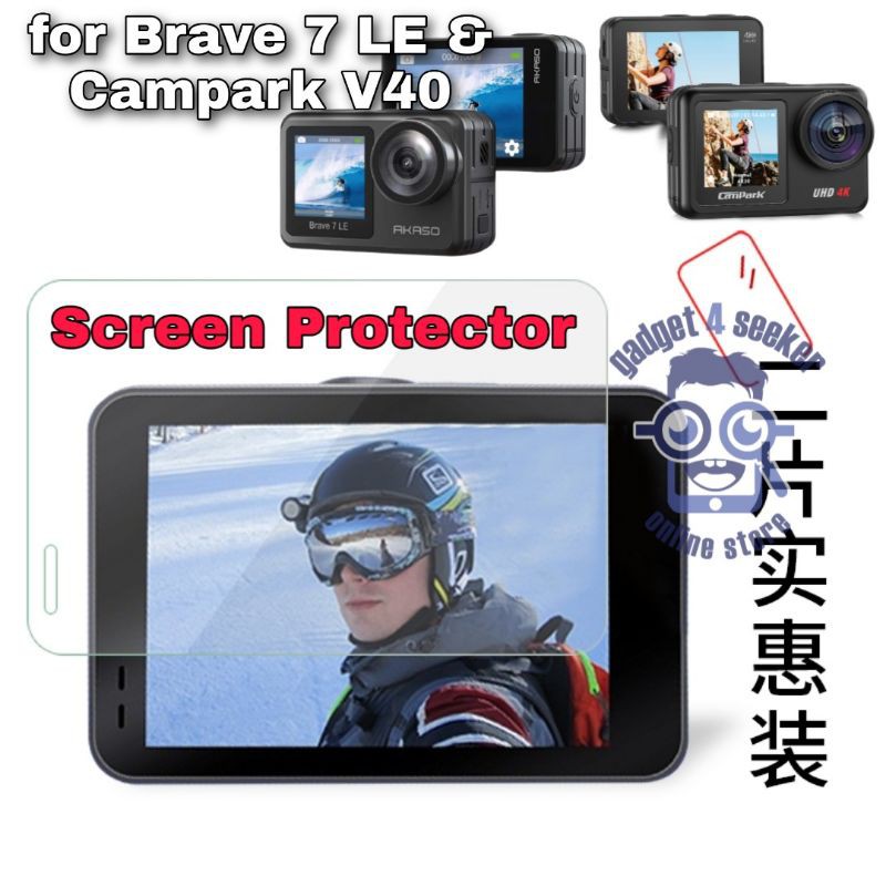 Akaso Brave 7 LE Campark V40 XTU MAX PRO X1 XTU S3 กล้องป้องกันหน้าจอเลนส์กระจกนิรภัย